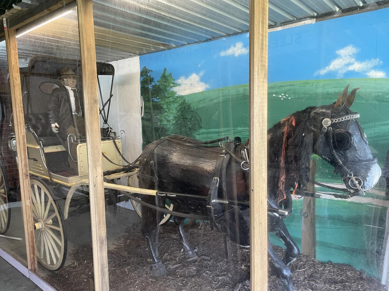 Reproduction of a Doctor's Buggy and Horse