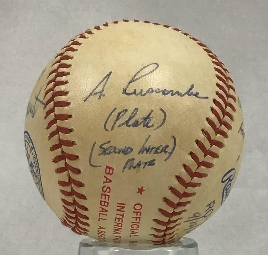 1986 Perth Festival of Sport baseball signed by plate umpire Alan Luscombe