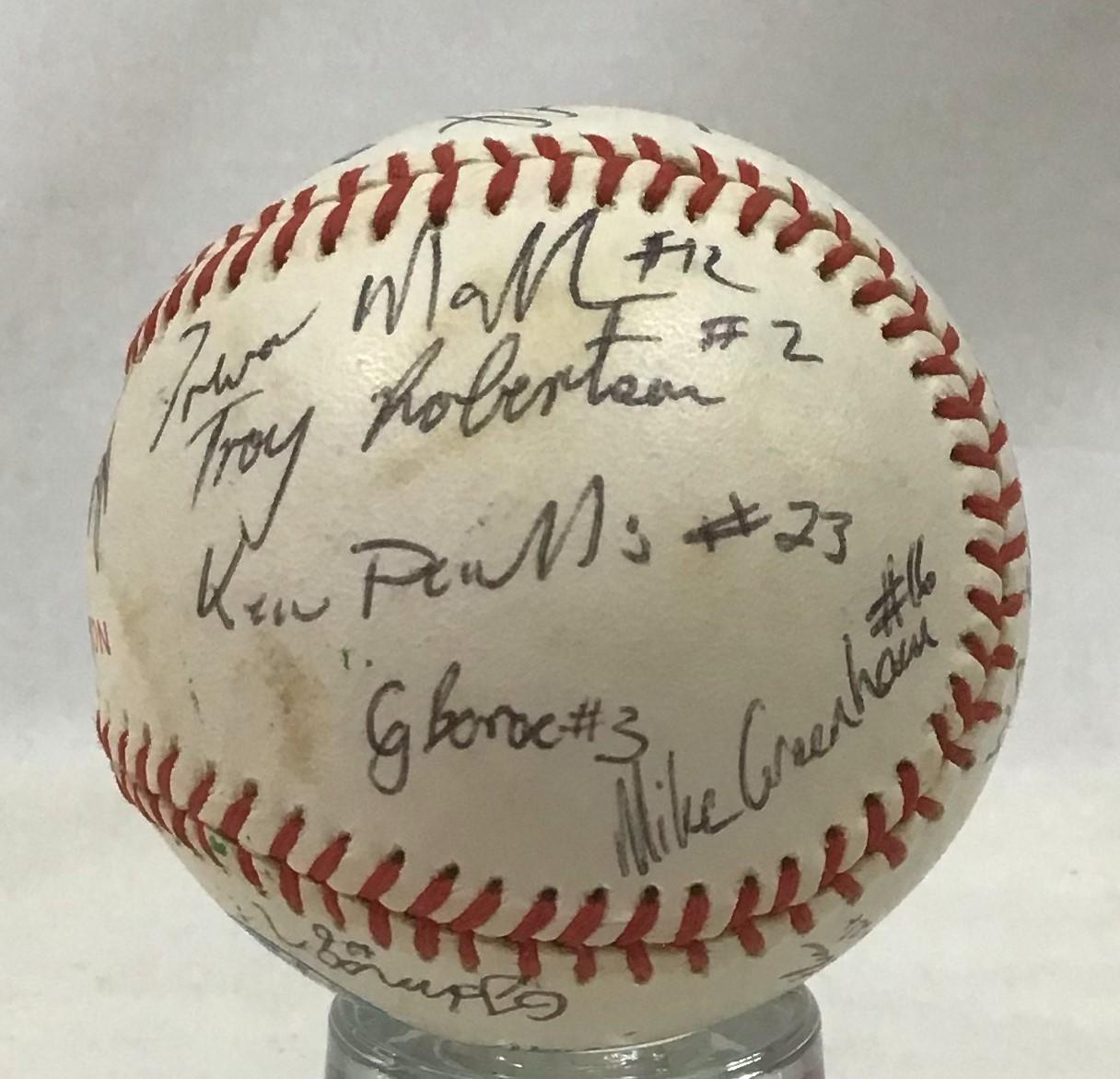 1989 Claxton Shield Series baseball signed by Western Australian team.