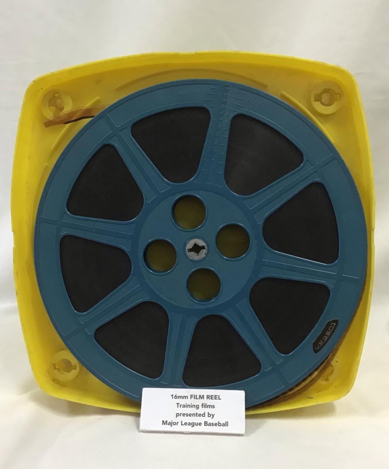 16mm Major League Baseball training film and reel