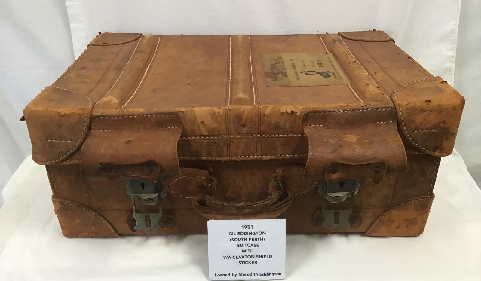 1951 West Australian State baseball team member Gil Eddington's travel case.