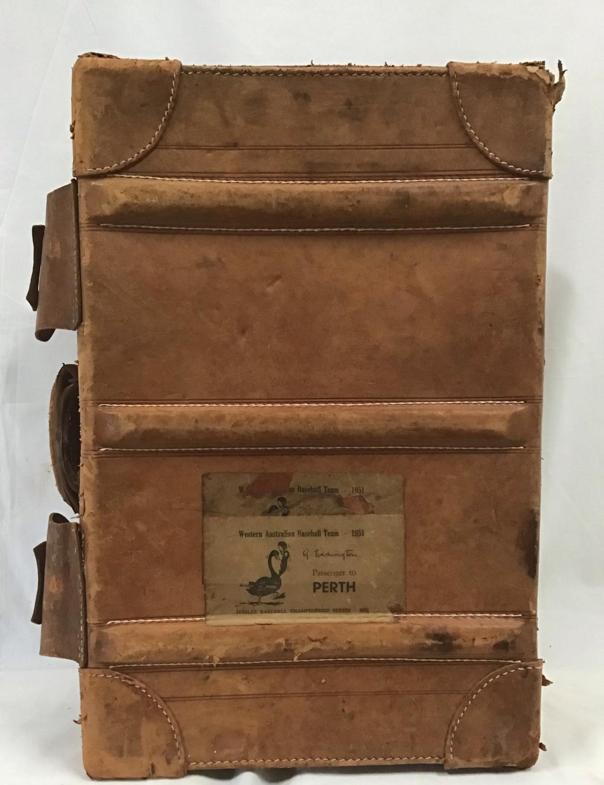 1951 West Australian State baseball team member Gil Eddington's travel case.