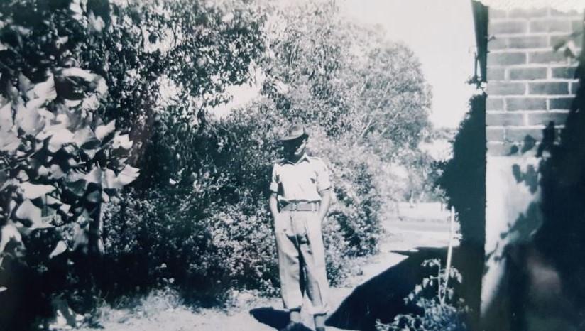 Dennis Walker in service uniform. Dennis did National Service from 1954 to 1959. This photograph was taken about 1955 when Dennis was 20 years old.