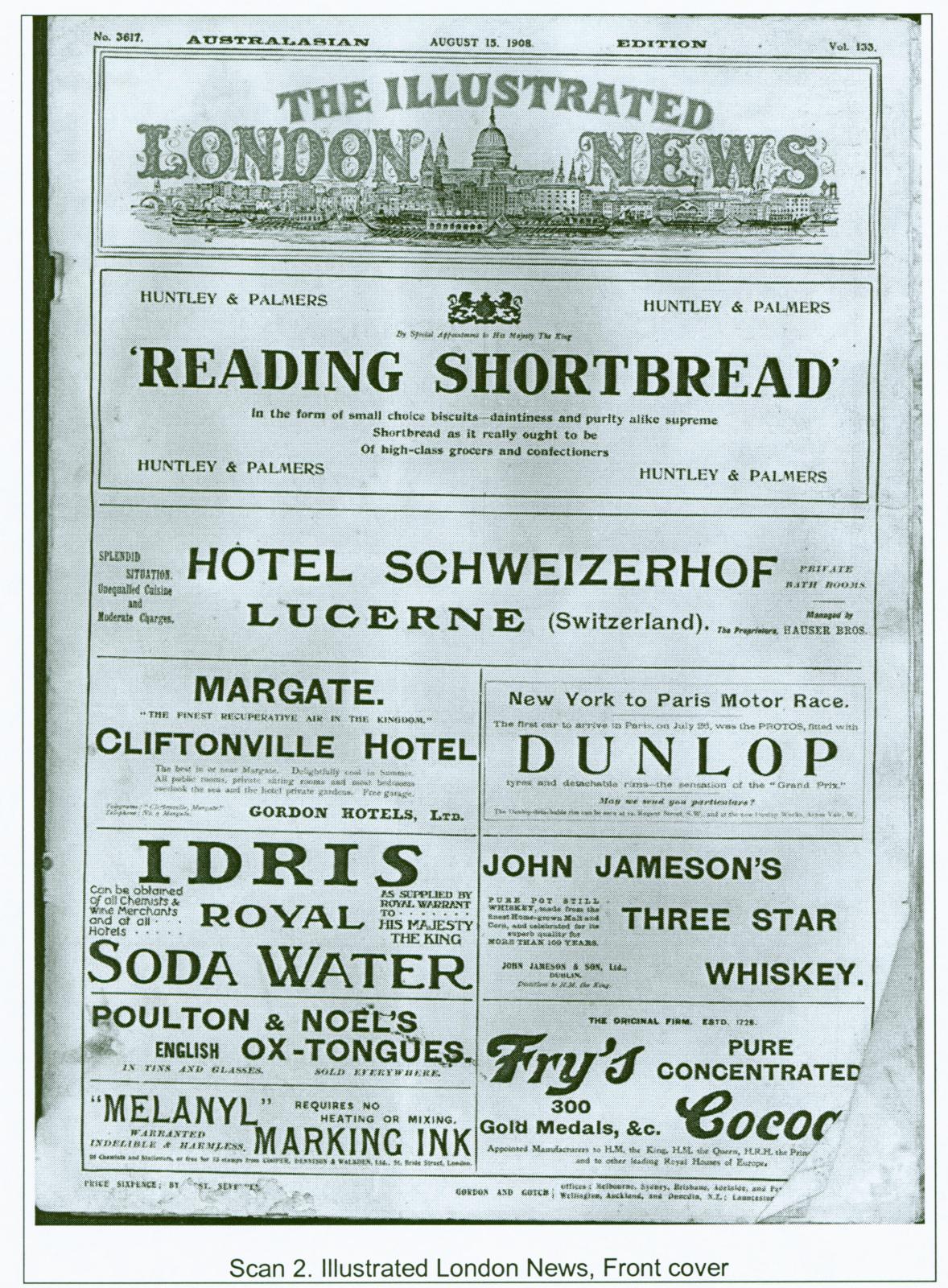 scan of front cover Illustrated London News Aug 15, 1908