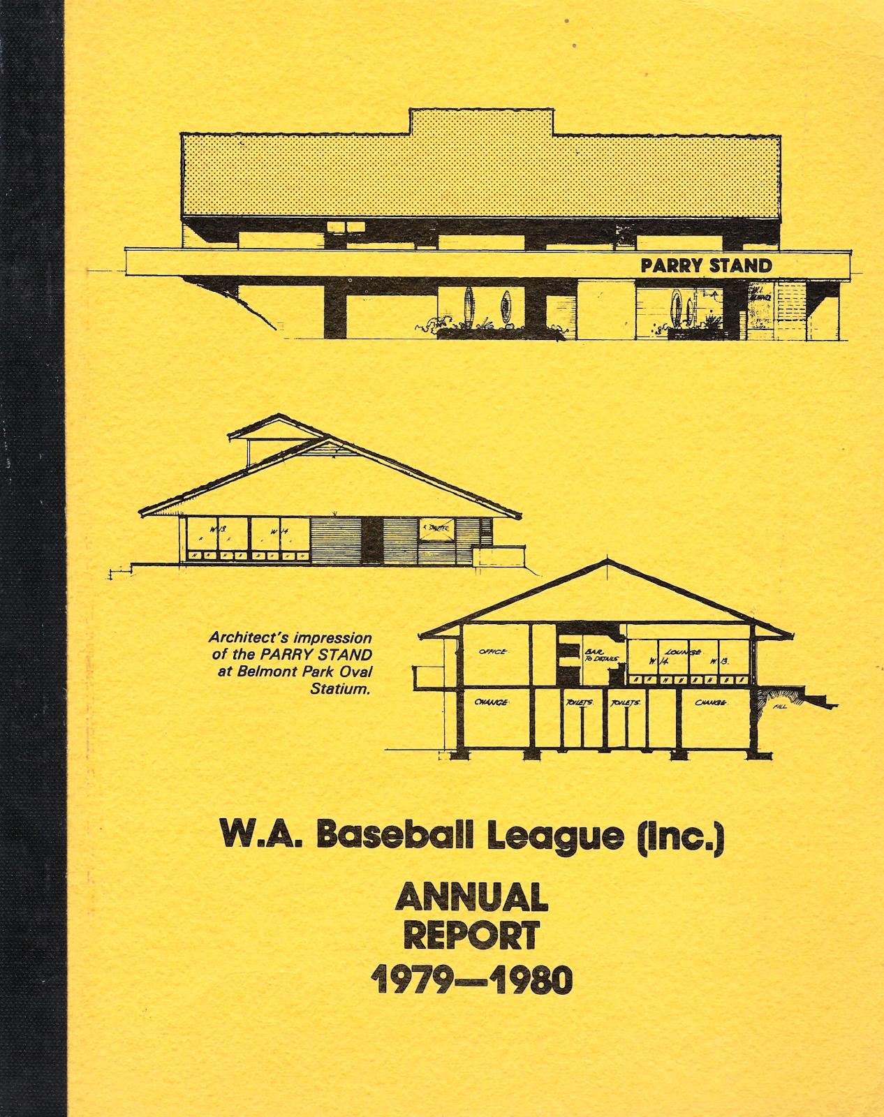 West Australian Baseball League Annual Report 1979-1980 cover page