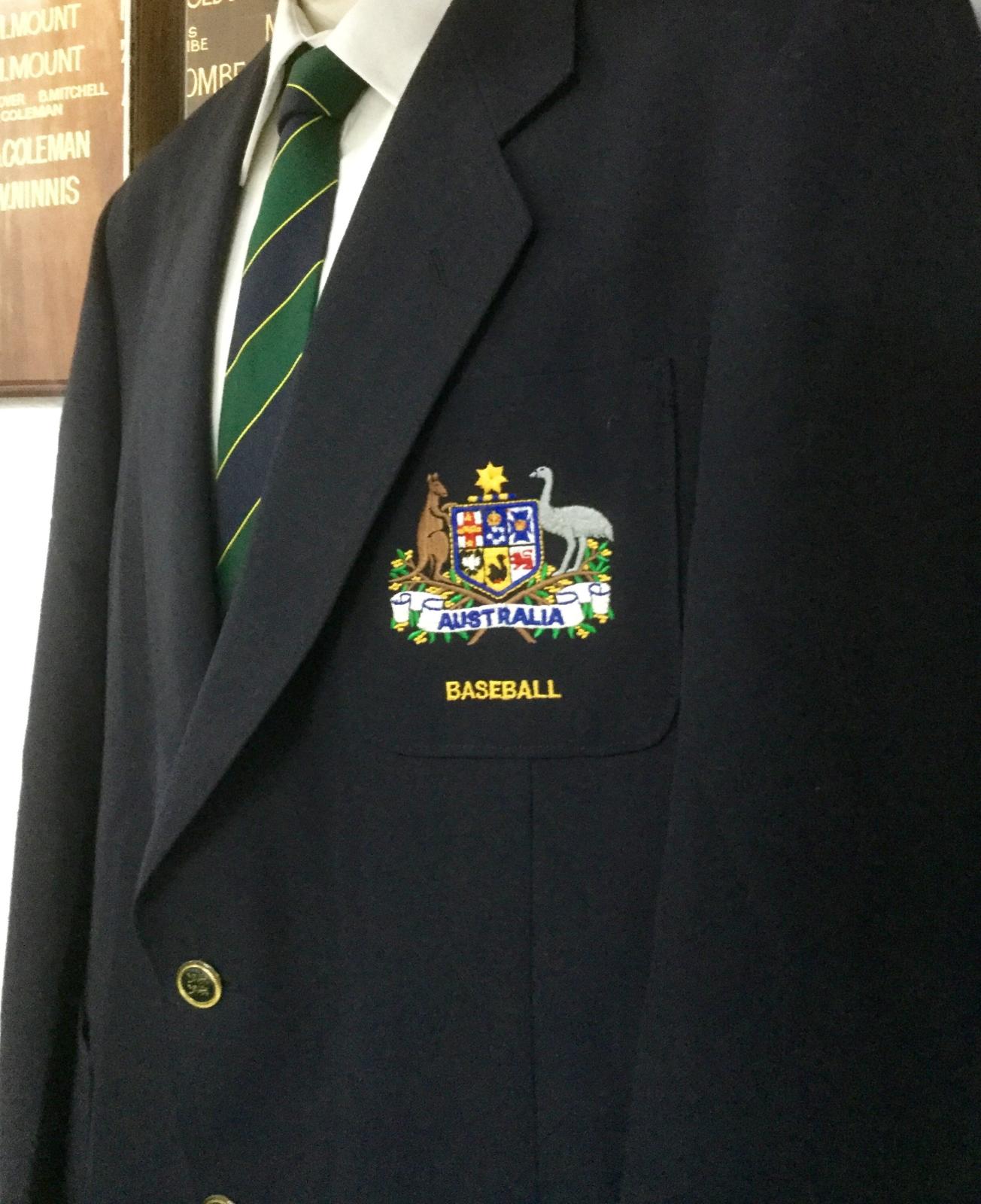 Australian Baseball Team blazer pocket - 1994 Nicaragua Baseball World Cup