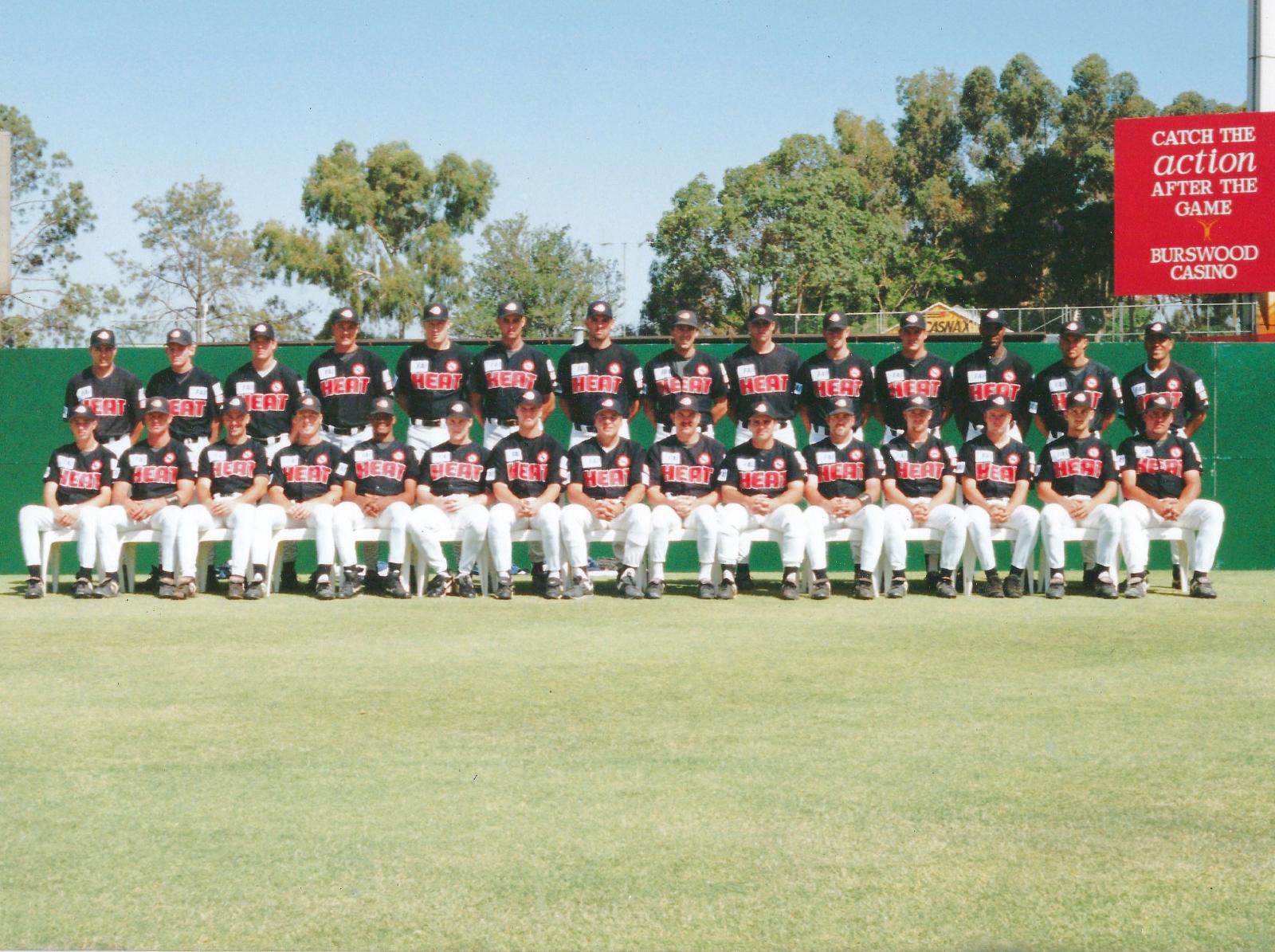 Perth Heat 1996/97 baseball squad.