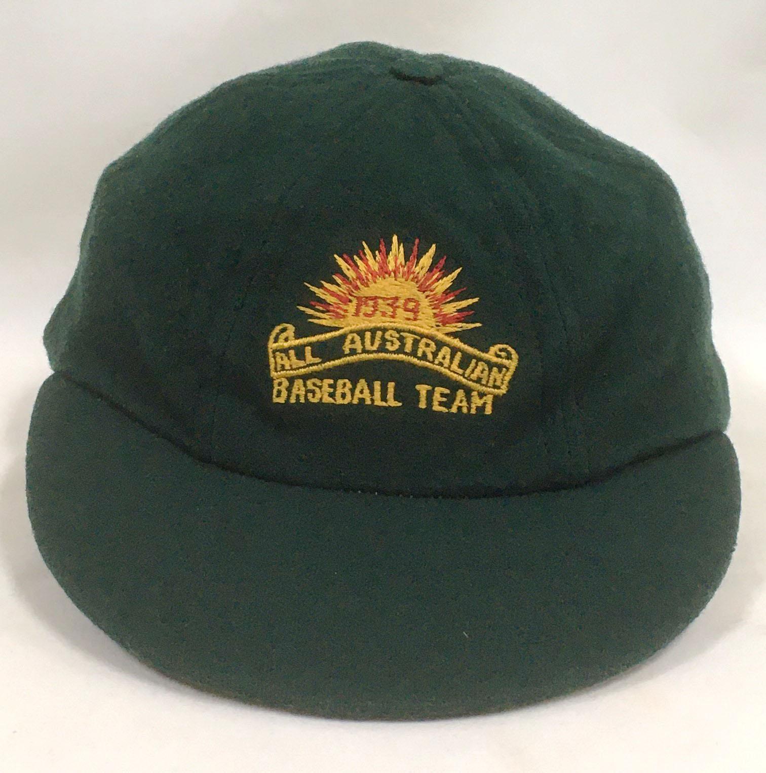 Alex Barras' 1939 All Australian baseball cap (front)