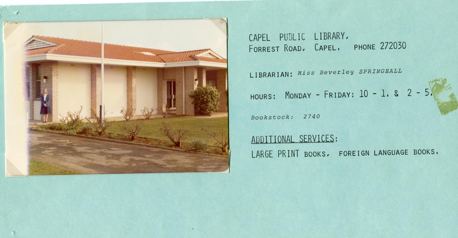 Old Capel library