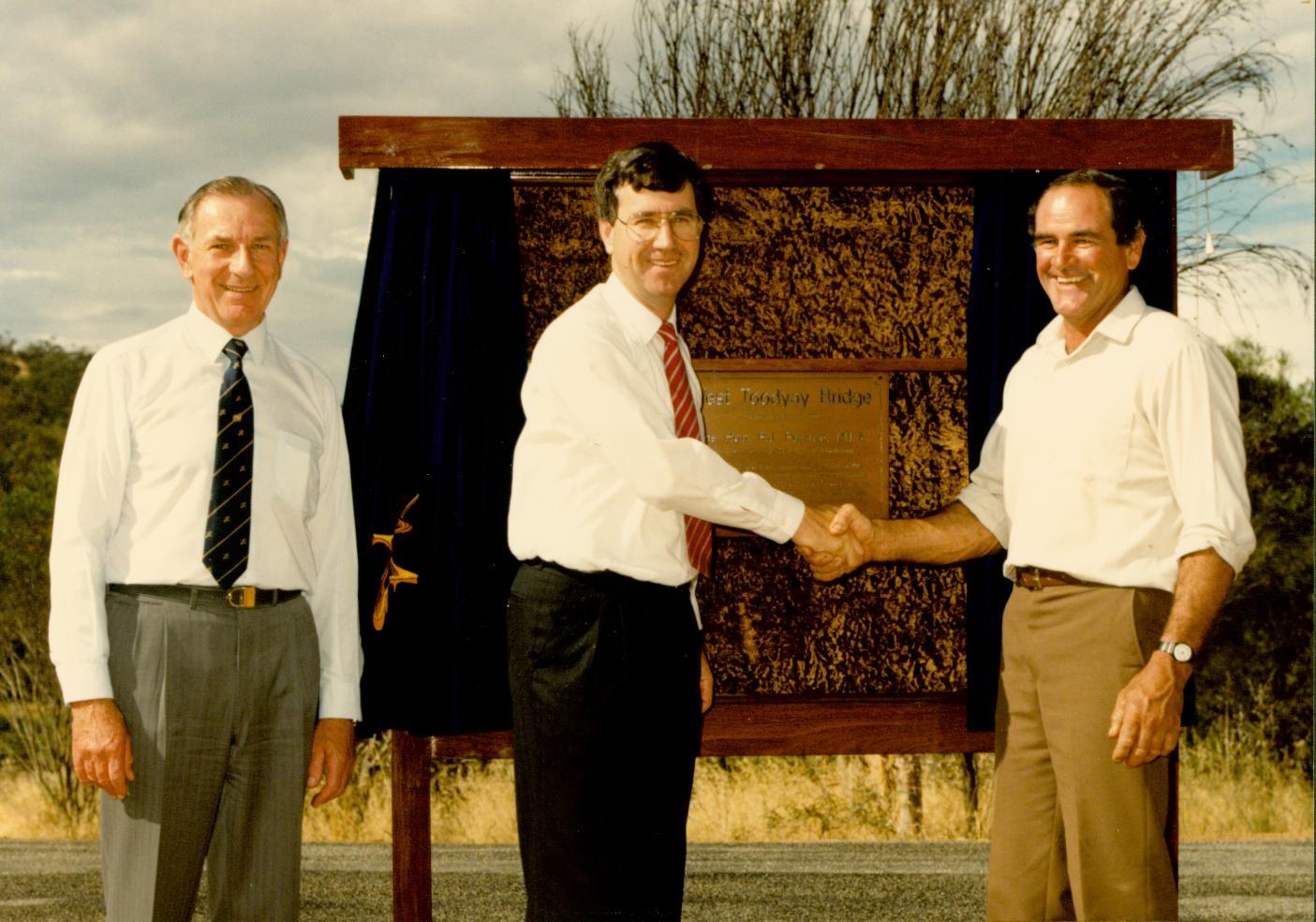 West Toodyay bridge re-opening 1988, official opening