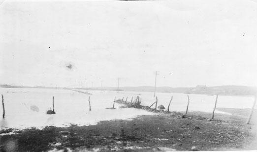 Photograph of flood waters at Greenough