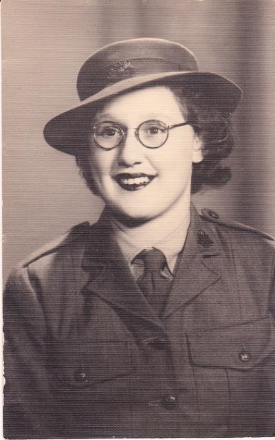 Photograph of Joy Clinch in uniform