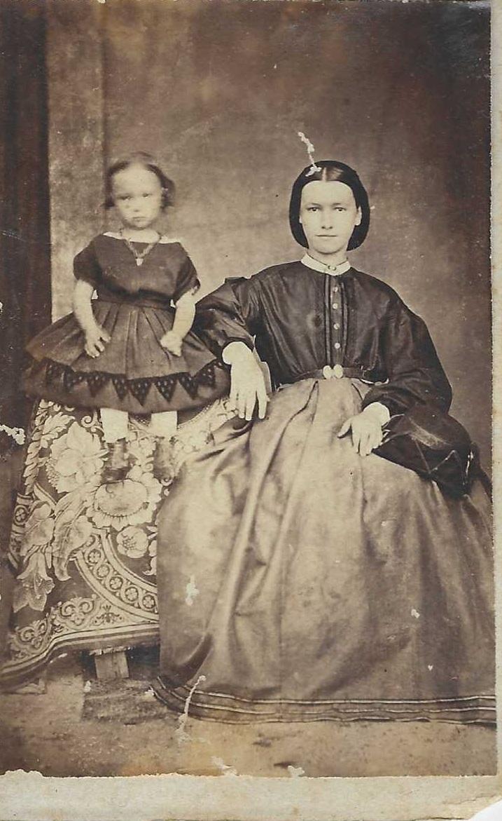 Carte-de-Visite of a young woman and child