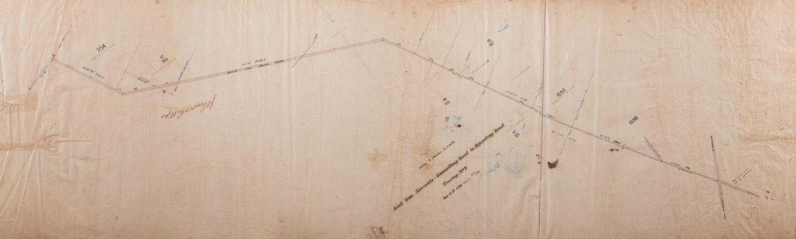 Plan, Road from Newcastle-Goomalling Rd to Bejoording, 1954 Tracing no. 3