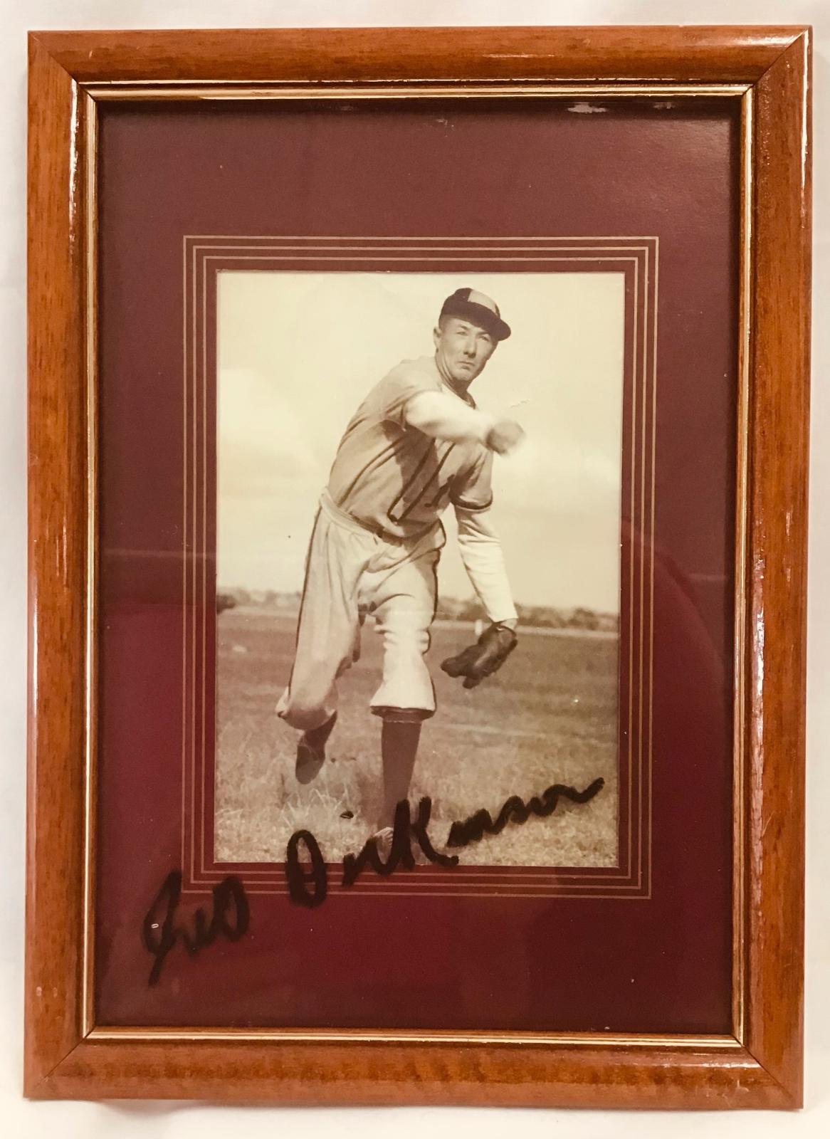 George Dickinson - Baseball WA Hall of Fame pitcher - signed photograph