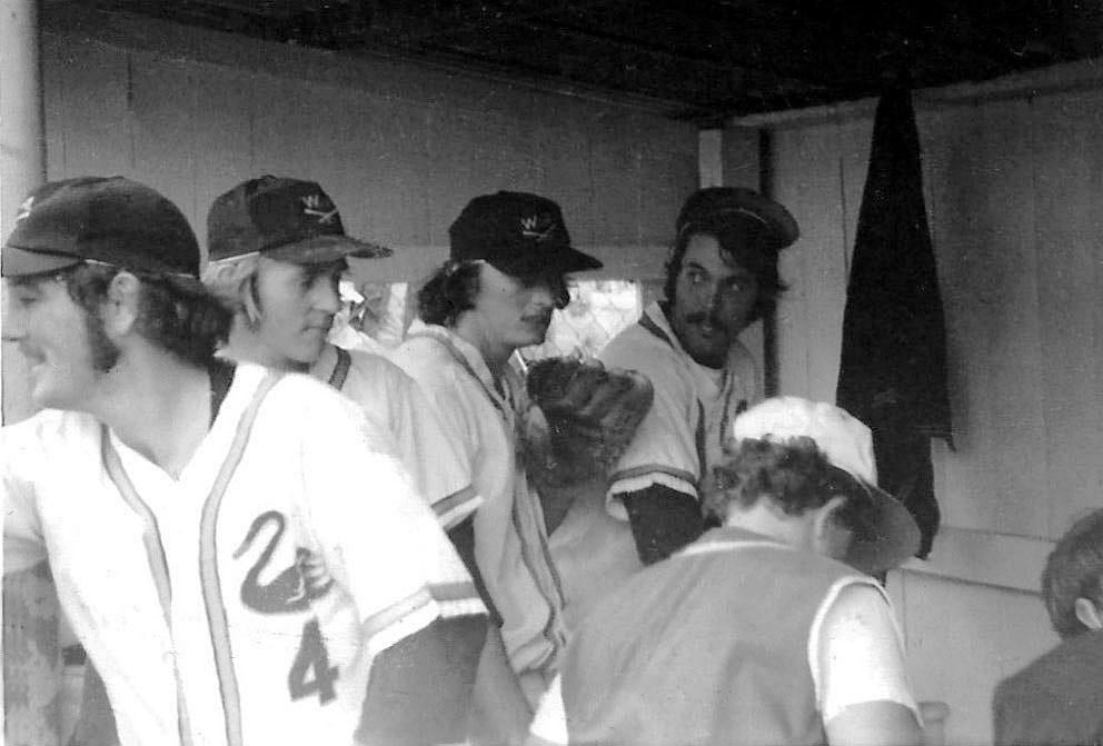 1972 Western Australian State baseball team members in the Brisbane dugout