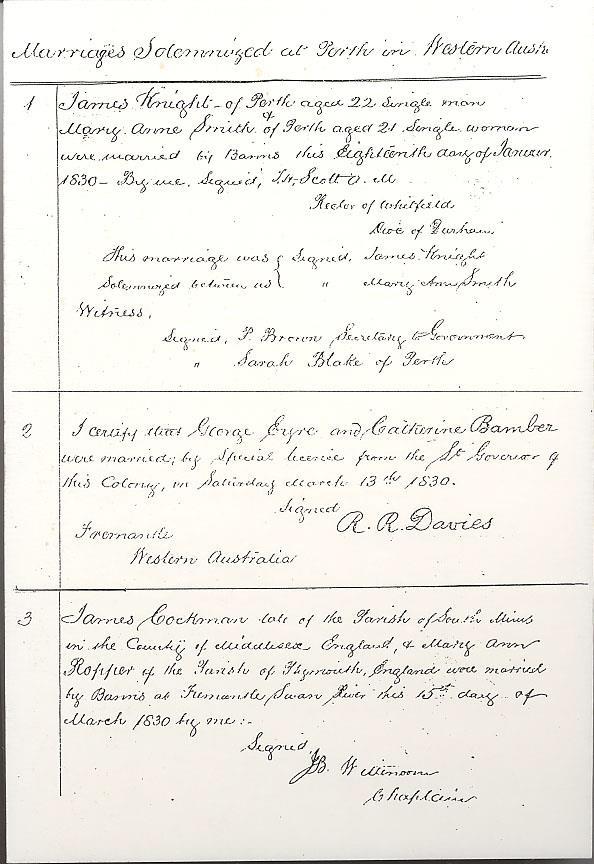 Marriage Certificate of James and Mary Ann Cockman