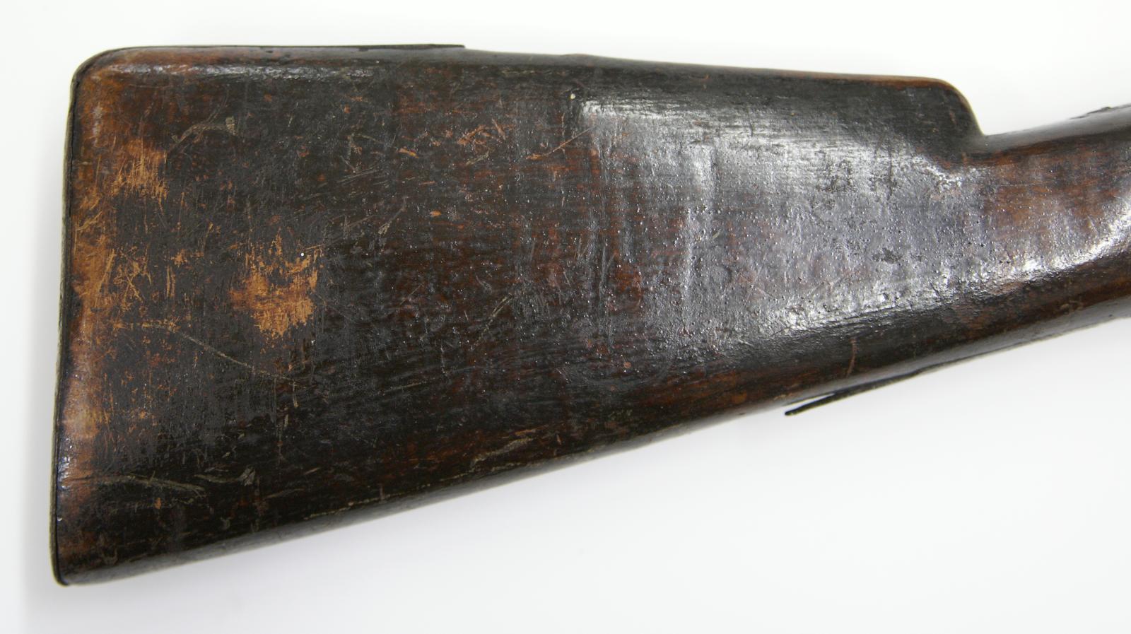 stock end, single barrel percussion shotgun