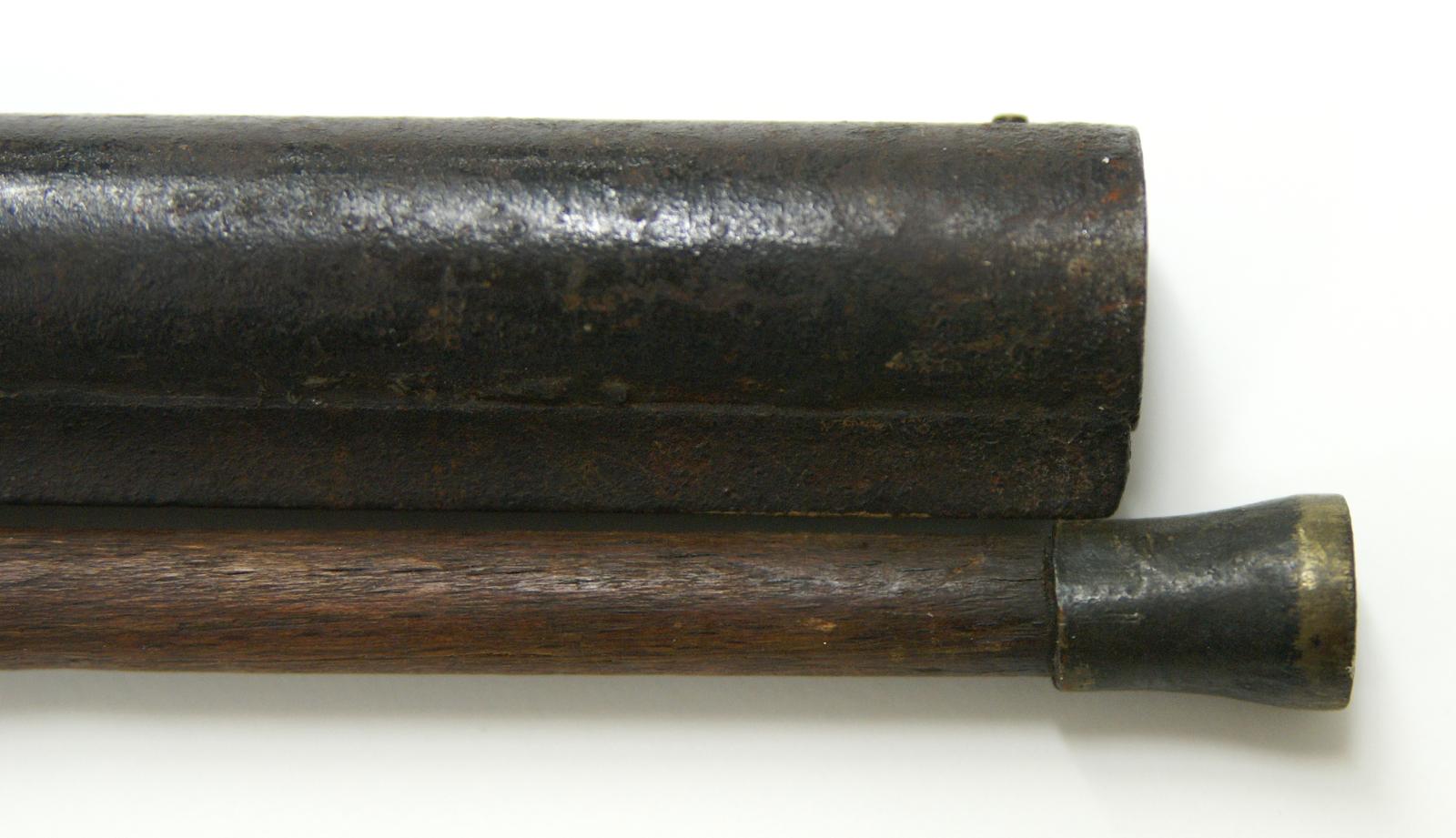 barrel end, single barrel percussion shotgun