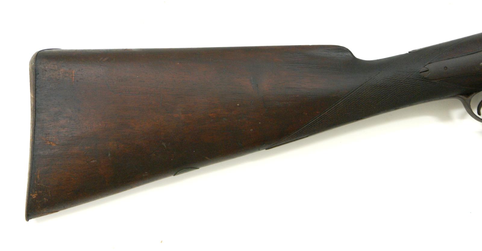 stock end, double barrel shotgun, maker FR? Roberts