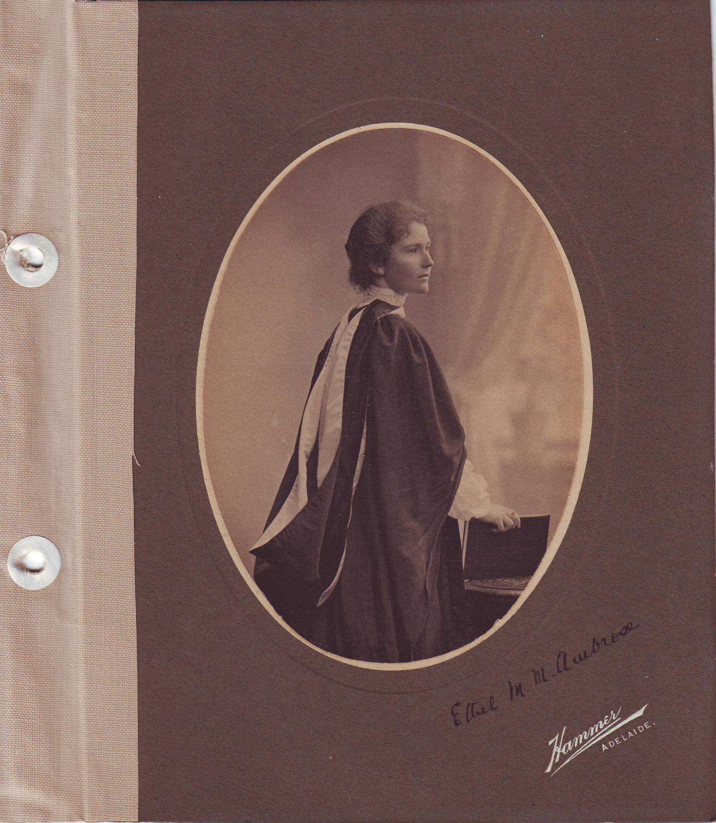 Dr Ethel Ambrose c1903, Courtesy of University of Adelaide Library, University Archives.