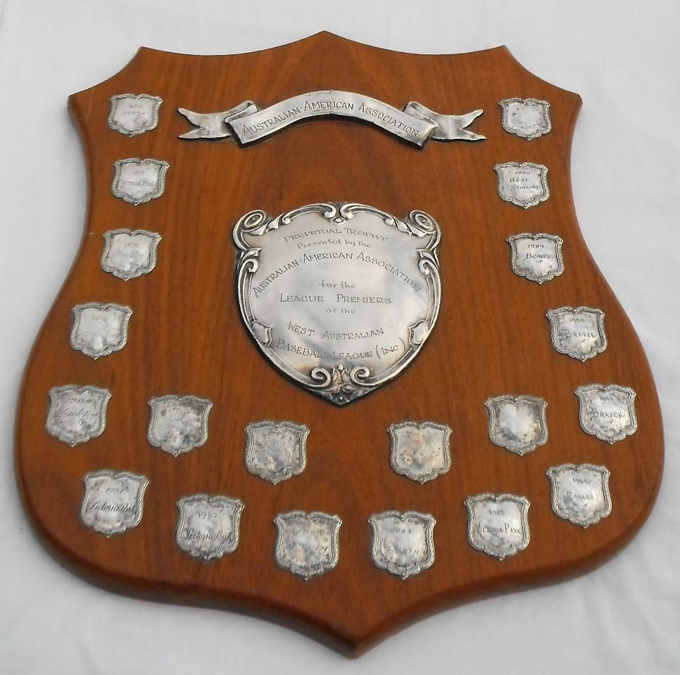 Australian-American Association Perpetual Trophy - WABL Premiers 1976-1990