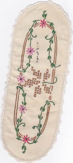 Doily embroidered by Maud Wilson