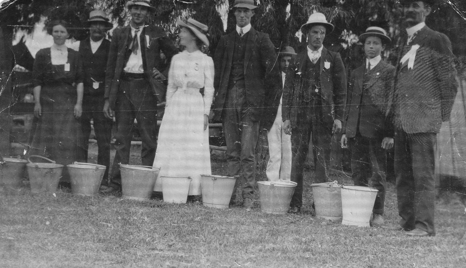 Milk judging at the Busselton Show 1911. Photo 311 BHS Archive