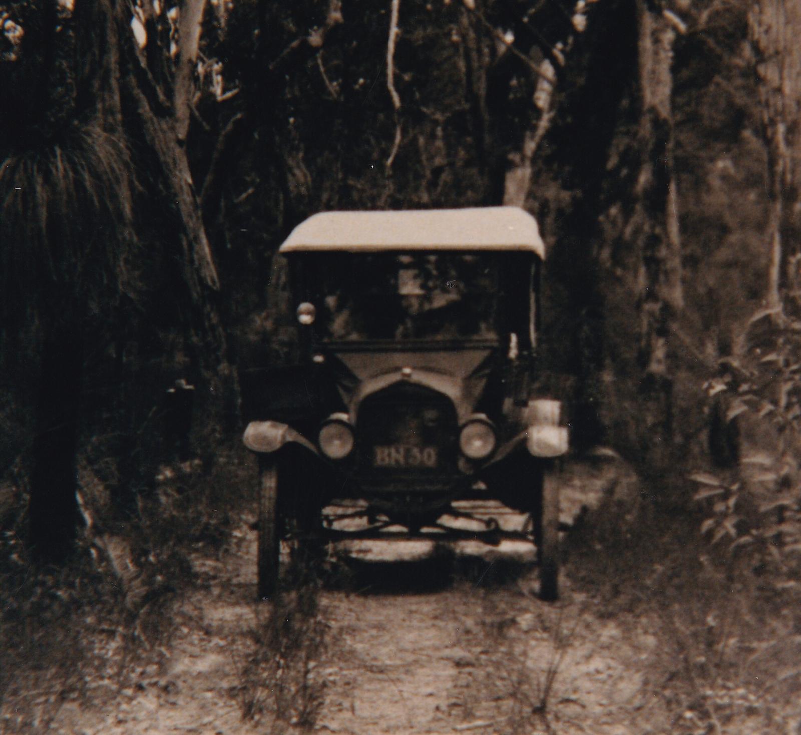 Rev Ernest Bryant’s car, BN30, at Group 124 c1926. Photo 519 BHS Archive