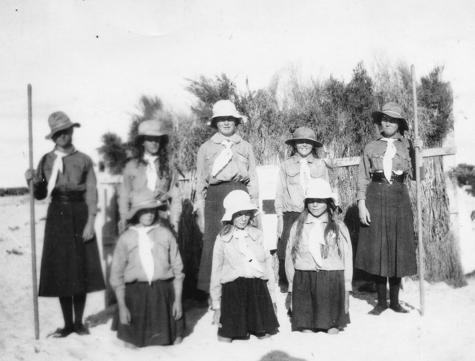 First Troop of Busselton Girl Guides c1916