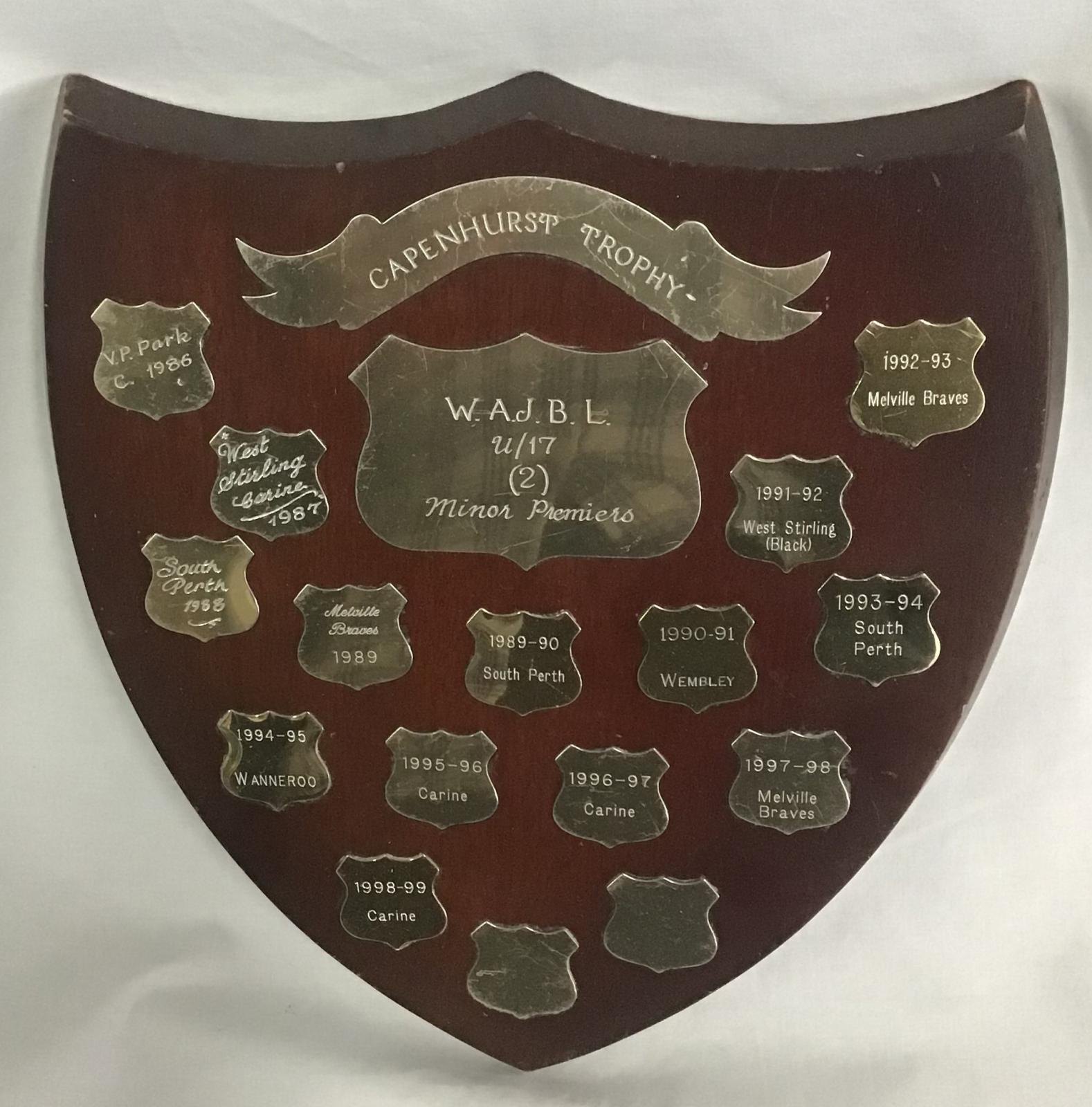 Capenhurst Trophy - WAJBL Under 17 (2nd Division) Minor Premiers