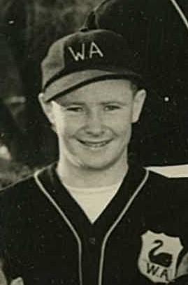 Arthur Lodge in the 1956 Western Australian state baseball team