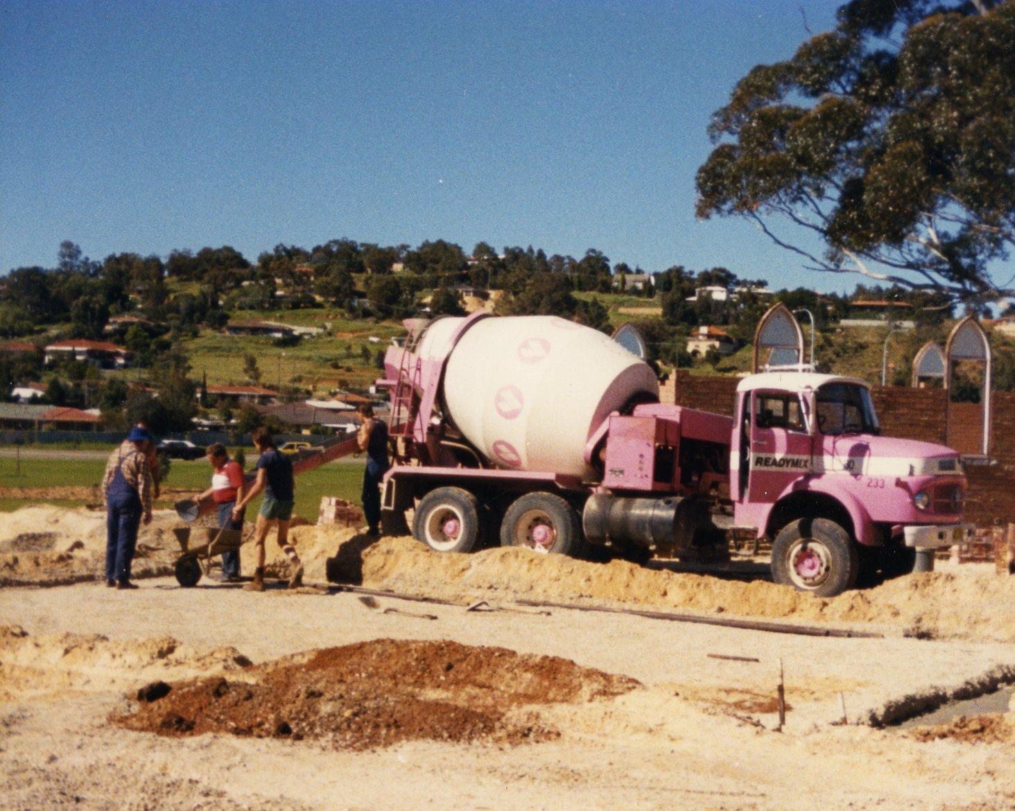 Preparation of the new site - pouring the footings