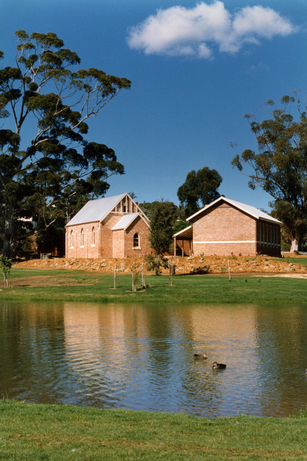 View of the School and Church from Minnawarra Park.