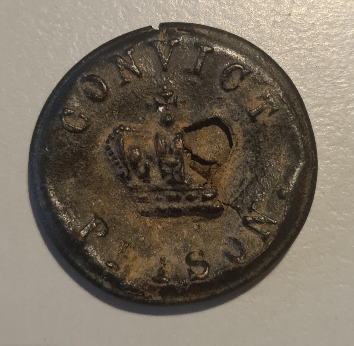 Convict Prison warden's button