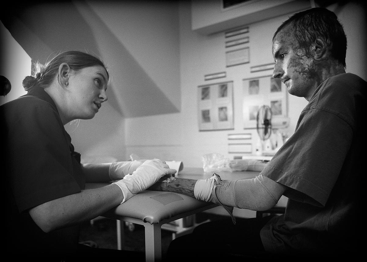 Occupational therapist Megan Blakeway and Antony Svilicich.