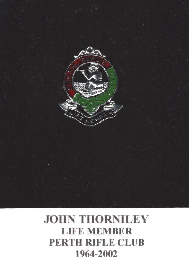 John Thorniley Life Member badge