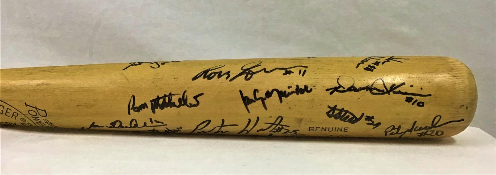 Australian Team signatures on bat from 1993 17th Asian Series tournament