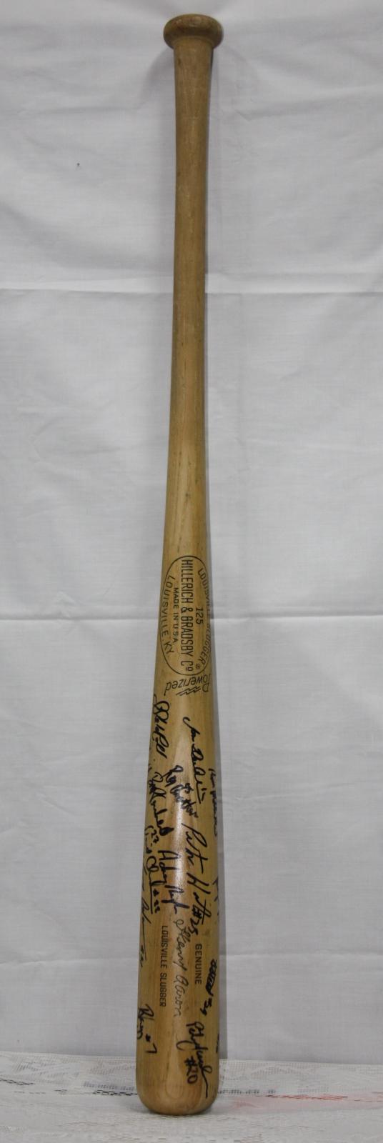 Wooden baseball bat signed by the 1993 Australian Baseball Team