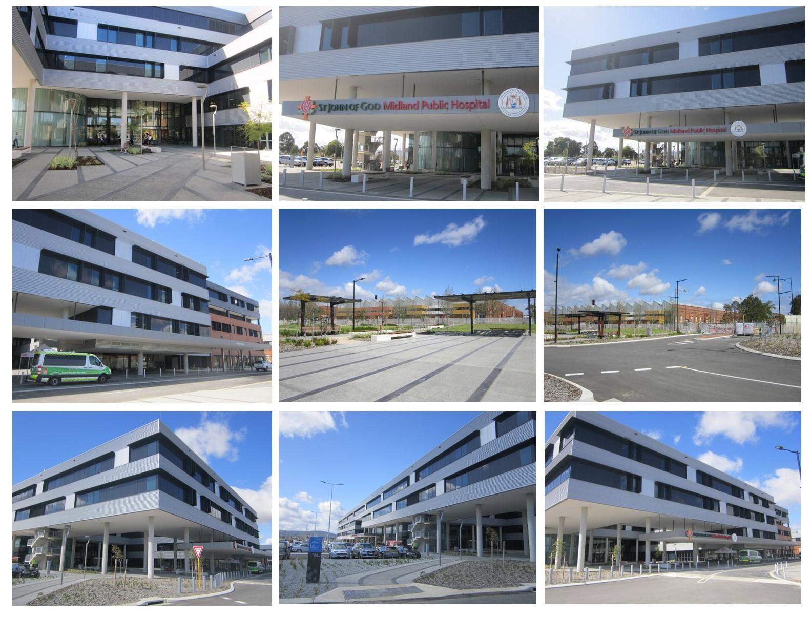 St John of God Midland hospital during final construction. Images taken at a public open day prior to the official opening of the hospital.