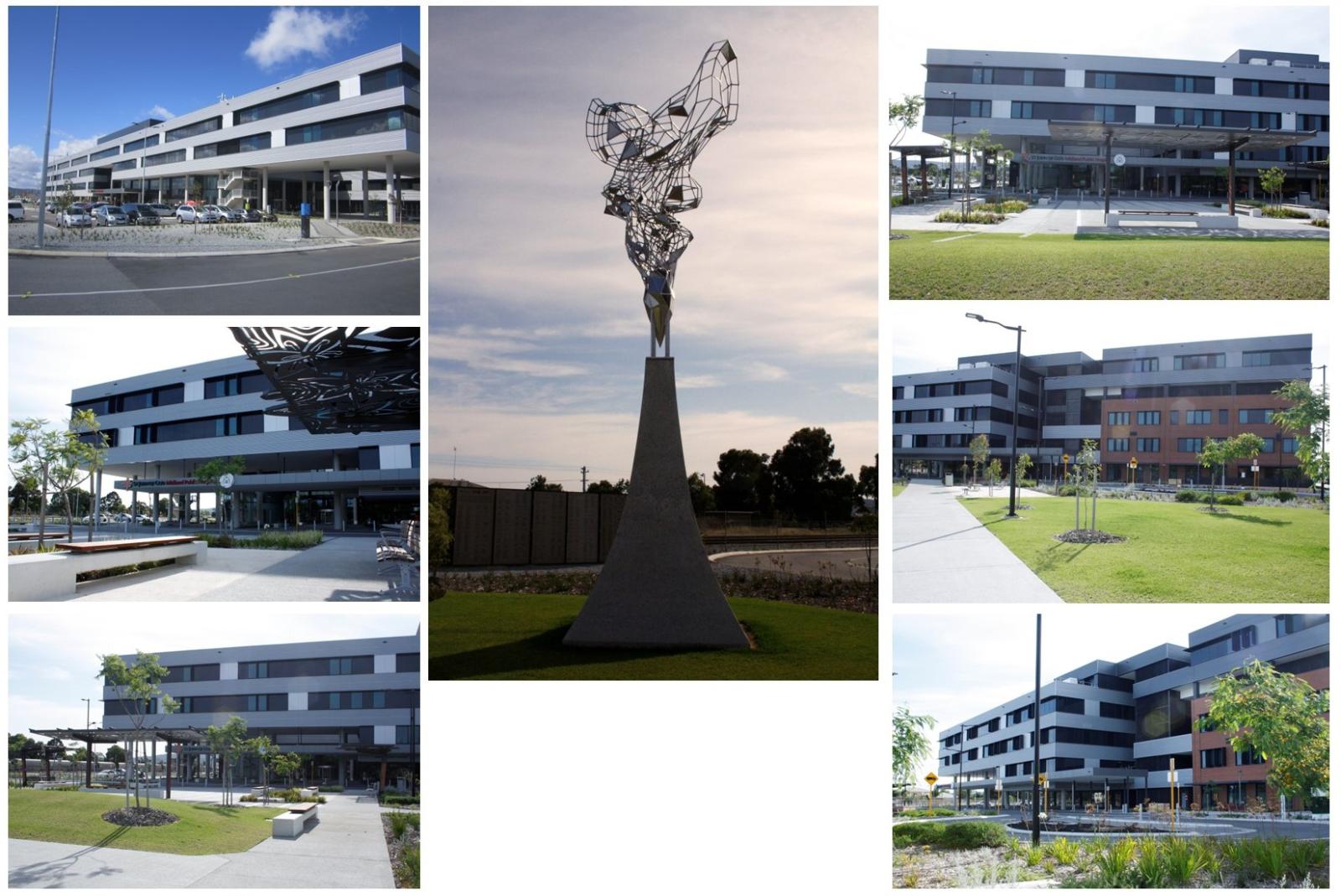 St John of God Midland hospital during final construction. Images taken at a public open day prior to the official opening of the hospital.