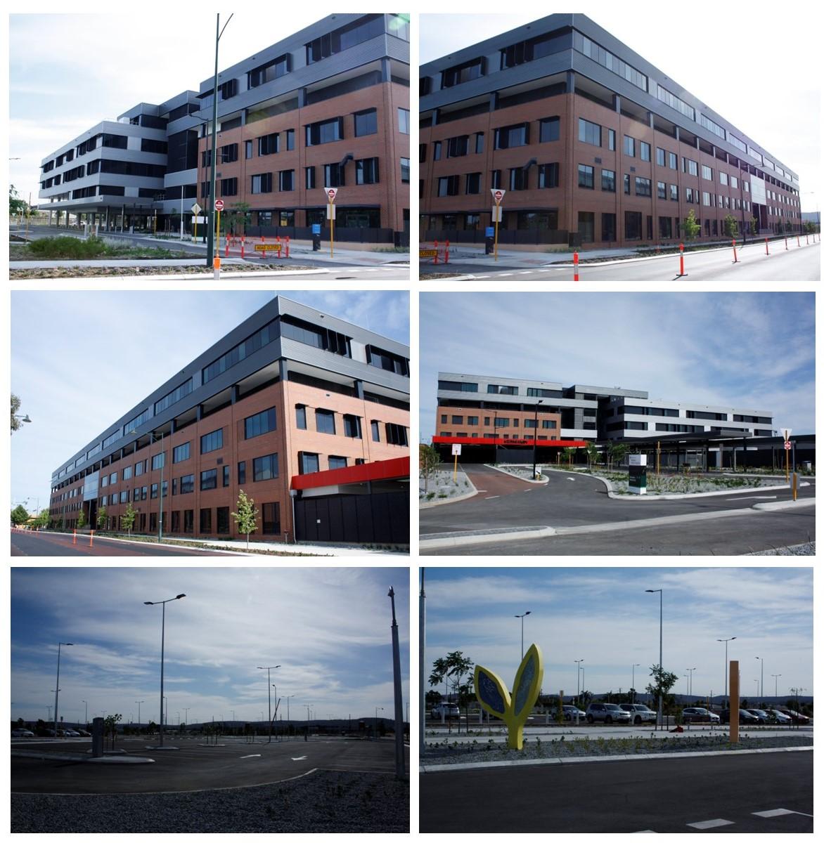 St John of God Midland hospital during final construction. Images taken at a public open day prior to the official opening of the hospital.