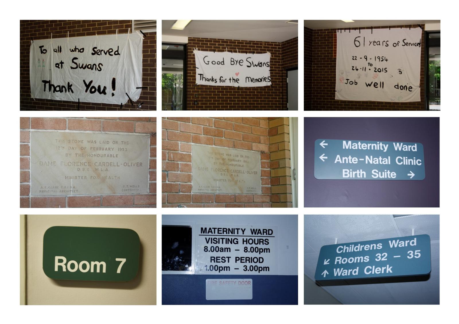 Interior signage at Swan District Hospital.