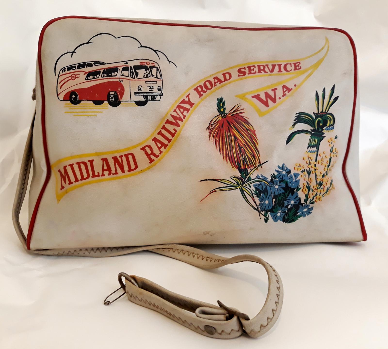 Souvenir luggage bag for the Midland Railway Road Service WA.