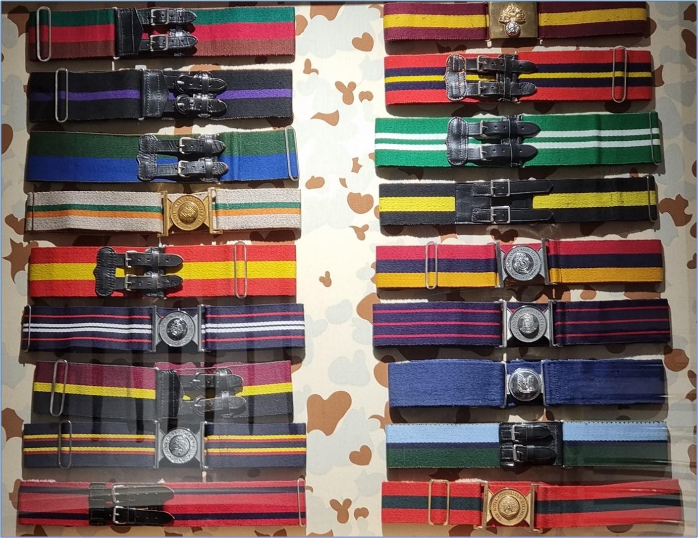 Display of stable belts