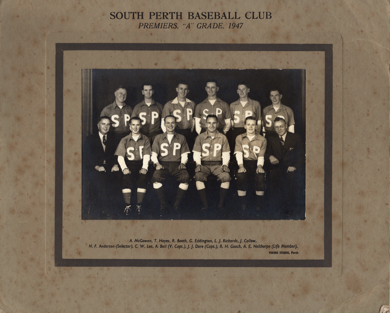 1947 South Perth 'A' Grade Premiers