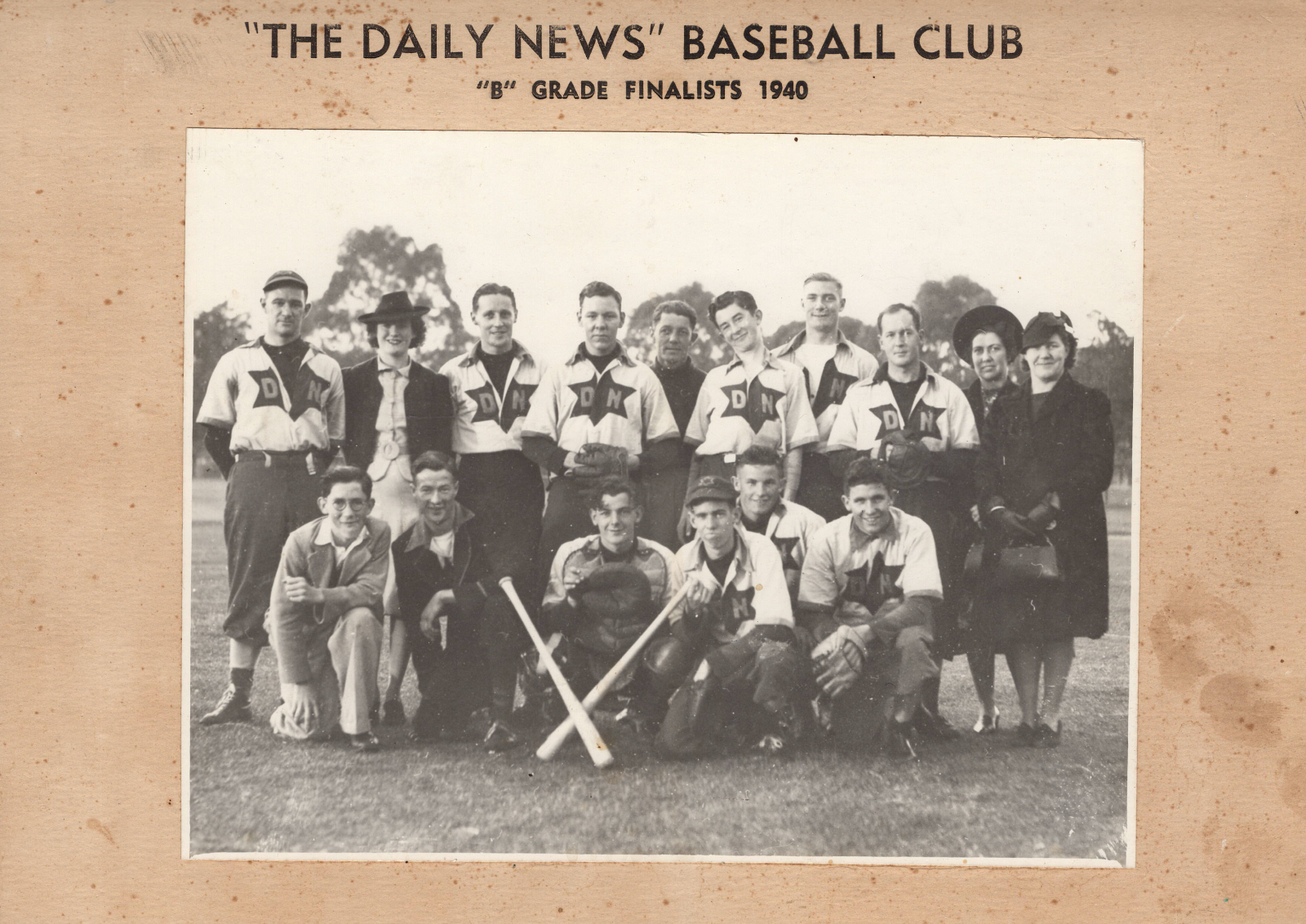 "The Daily News" Baseball Club 'B' Grade 1940 Finalists