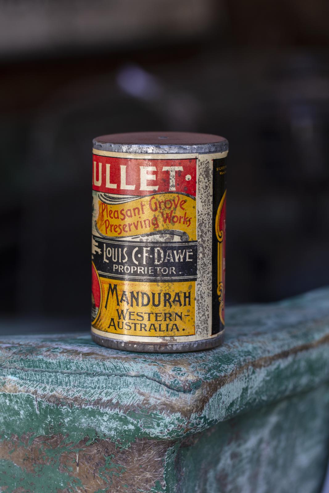 Canned fish showing front of label