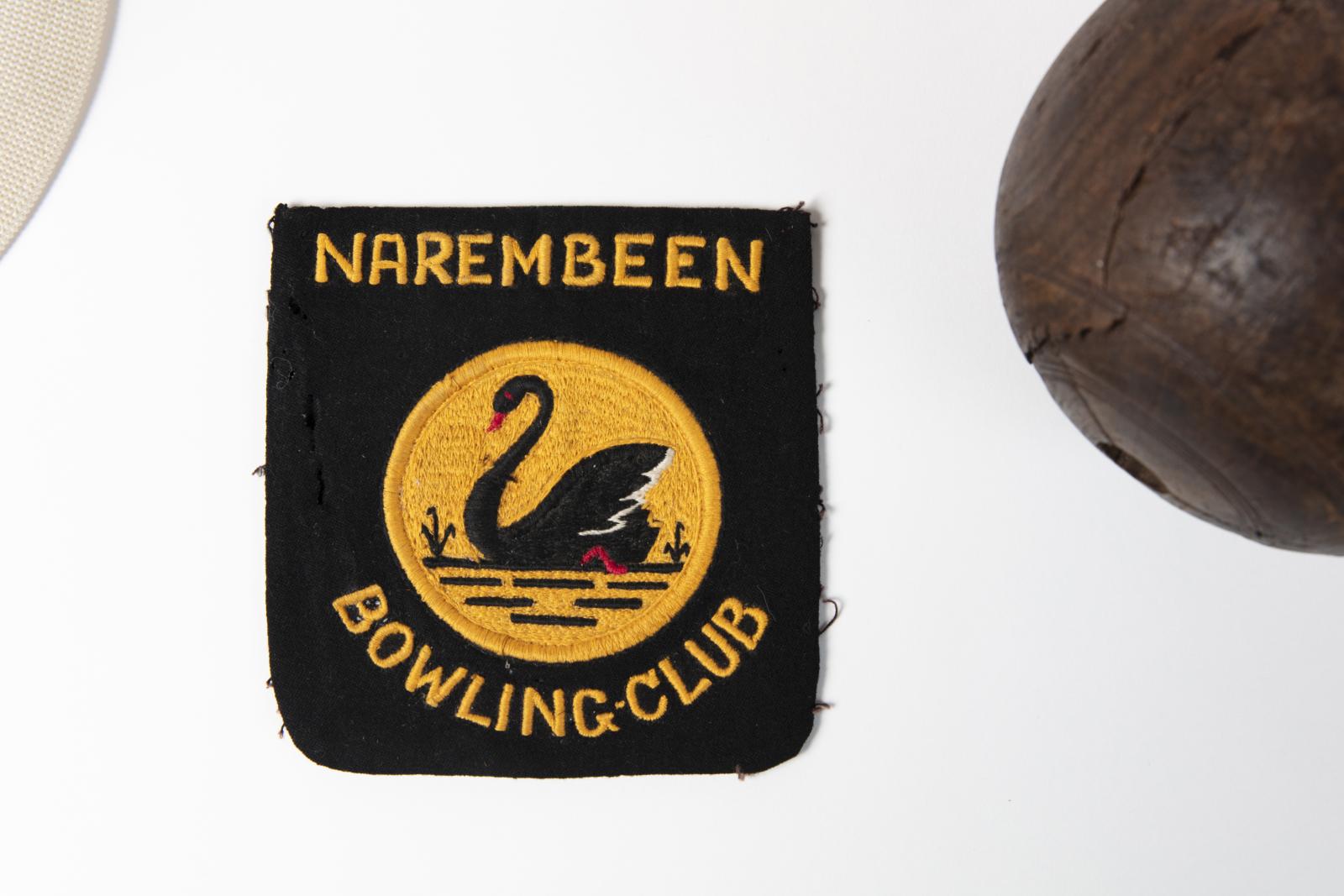 close up of badge from Narembeen Bowls Club Inc