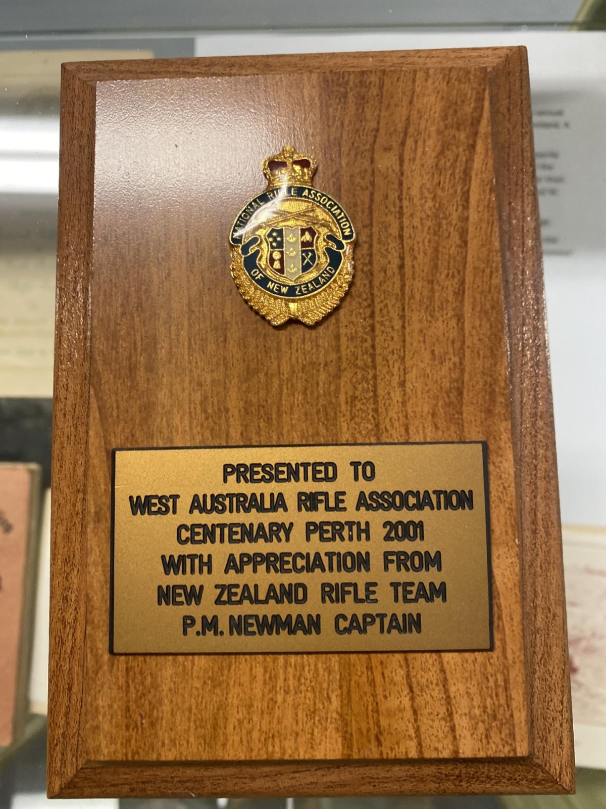 Appreciation plaque